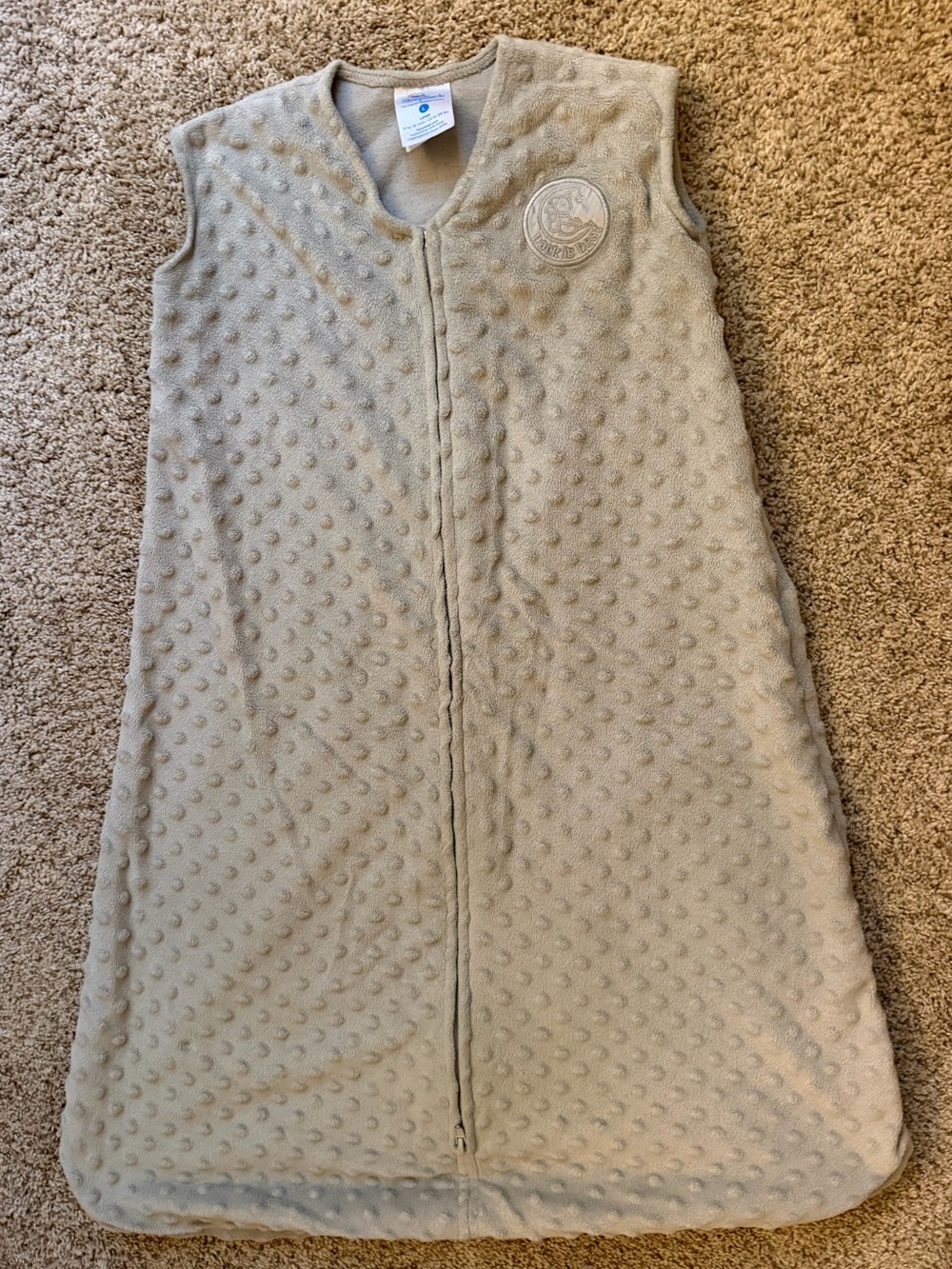 Halo SleepSack Wearable Blanket Plush Dot in Light Gray - Large